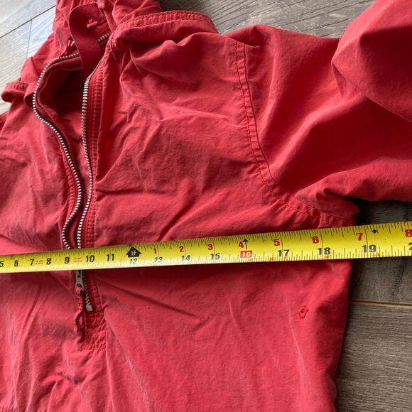 Columbia windbreaker pullover quarter zip hooded high collared red spring coat - Picture 10 of 10